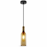 V-TAC - Lampa wisząca butelka / Klosz: Szklany / Brązowy - 3776