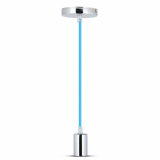 V-TAC - VT-7338 Lampa wisząca / oprawka chrom + przewód Niebieski - 3783
