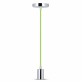 V-TAC - VT-7338 Lampa wisząca / oprawka chrom + przewód Zielony - 3785