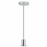 V-TAC - VT-7338 Lampa wisząca / oprawka chrom + przewód Szary - 3786
