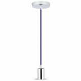 V-TAC - VT-7338 Lampa wisząca / oprawka chrom + przewód Fioletowa - 3790