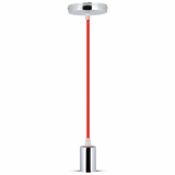 V-TAC - VT-7338 Lampa wisząca / oprawka chrom + przewód Czerwony - 3791