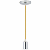 V-TAC - VT-7338 Lampa wisząca / oprawka chrom + przewód Beżowy - 3794