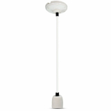 V-TAC - VT-7998 Lampa wisząca / Oprawka: Porcelanowa  / Trzonek:E27 / Biały - 3803
