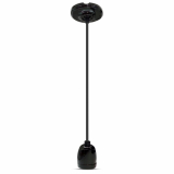 V-TAC - VT-7998 Lampa wisząca / Oprawka: Porcelanowa  / Trzonek:E27 / Czarny - 3804