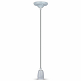 V-TAC -  Lampa wisząca / Oprawka: Porcelanowa  / Trzonek:E27 / Szary - 3808