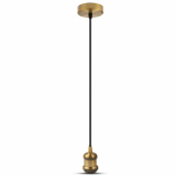V-TAC - VT-7555 Lampa wisząca / Retro / Trzonek:E27 /Antyczne złoto - 3841
