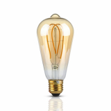 V-TAC - VT-2066 5W ST64 Żarówka LED Filament-Deko / Barwa:2200K / Klosz: Bursztynowy / Trzonek: E27 - 7220