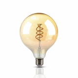 V-TAC - VT-2126 6W G125 Żarówka LED Filament 2xSpieral / Klosz Bursztynowy / Barwa:2200K / Trzonek:E27 - 7328