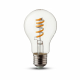V-TAC - VT-2164 4W Żarówka LED Filament - Spiralna / Klosz: Transparentny /Trzonek:E27 / Barwa:2700K - 7336