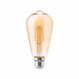 V-TAC - VT-2145D 4W Żarówka LED Filament ST64/ Klosz Bursztynowy / Barwa:2200K / Ściemnialna / Trzonek:B22 - 7420