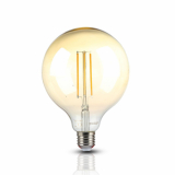 V-TAC - VT-2153 12.5W G125 Żarówka LED Filament / Klosz Bursztynowy / BARWA:2200K / Trzonek:E27 - 7456