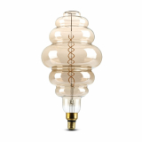 V-TAC - VT-2159 8W Żarówka dekoracyjna LED S200 / Klosz: Bursztynowy / Barwa:2200K / Ściemnialna / Trzonek:E27 - 7465