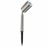 V-TAC -  Oprawa ogrodowa SPIKE GU10 / Stal szlifowana / IP44 - 7518