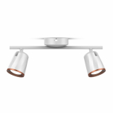 V-TAC - VT-812 12W Lampa sufitowa 2 x 6 / Barwa:3000K / Biały - Pierścień miedź - 8254