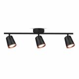 V-TAC - VT-818 18W Lampa sufitowa 3 x 6 / Barwa:3000K / Czarny - Pierścień miedź - 8259
