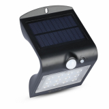 V-TAC - VT-767-2 1.5W Lampa solarna ścienna / Trójkąt / Barwa:4000K / Obudowa: Czarny + Czarny - 8277