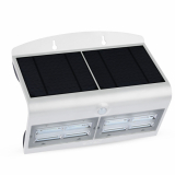 V-TAC - VT-767-7 7W Lampa solarna ścienna / Trójkąt / Barwa:4000K / Obudowa: Biały + Czarny - 8278