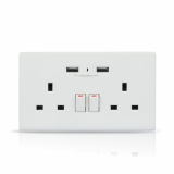 V-TAC - VT-5017 BS Gniazdo WIFI z portem 2xUSB / Typ: BS / Kompatybilne z Amazon Alexa i Google Home - 8446