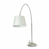 V-TAC - 60W Lampa podłogowa na wysięgniku / Podstawa: Marmur / Kość Słoniowa / Trzonek: 1xE27 - 8565