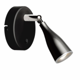 V-TAC - VT-805 4.5W Kinkiet LED z wyłącznikiem / Barwa:3000K / Czarny - 8676