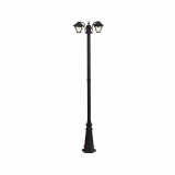V-TAC - VT-847 Słupek ogrodowy 2320 mm / Trzonek: 2xE27 / Obudowa: Czarny mat - 8688