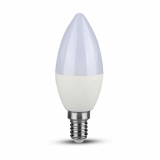 V-TAC -  5.5W Żarówka LED C35 / Chip SAMSUNG / Barwa:3000K / Trzonek:E14 / Ściemniana - 20045