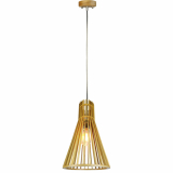 V-TAC - VT-2450 Lampa wisząca / Klosz drewno z chromowanymi dekoracjami / Średnica: 450 - 40521
