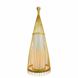 V-TAC - VT-4150 Lampa podłogowa / Klosz drewno z ratanem / Średnic: 400 / Wysokość: 1500 - 40561