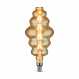 V-TAC - VT-2159 8W Żarówka dekoracyjna LED S180 / Klosz: Bursztynowy / Barwa:2200K / Ściemnialna / Trzonek:E27 - 45661
