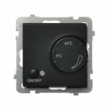 OSPEL - REGULATOR TEMPERATURY Z CZUJNIKIEM NAPOWIETRZNYM, CZARNY METALIK, SONATA - RTP-1RN/m/33