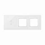 KONTAKT SIMON - Panel dotykowy S54 Touch, 3 moduły, 2 pola dotykowe pionowe + 2 otwory na osprzęty S54, biała perła - DSTR3300/70