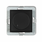 KARLIK - REGULATOR ELEKTRONICZNY  OŚWIETLENIA PRZYCISKOWO OBROTOWY DO LAMP LED CZARNY MAT MINI - 12MRO-2