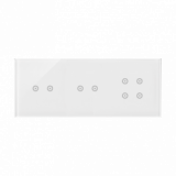KONTAKT SIMON - Panel dotykowy S54 Touch, 3 moduły, 2 pola dotykowe poziome + 2 pola dotykowe poziome + 4 pola dotykowe biała perła - DSTR3224/70
