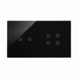 KONTAKT SIMON - Panel dotykowy S54 Touch, 2 moduły, 2 pola dotykowe poziome + 4 pola dotykowe, zastygła lawa - DSTR224/73