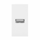 ORNO - NOEN USB, port modułowy 22,5x45mm z ładowarką USB, 2,1A 5V DC, biały - OR-GM-9010/W/USB