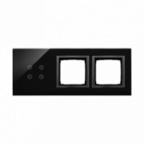 KONTAKT SIMON - Panel dotykowy S54 Touch, 3 moduły, 4 pola dotykowe + 2 otwory na osprzęty S54, zastygła lawa - DSTR3400/73
