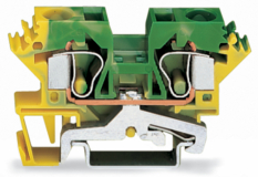 WAGO - ZŁĄCZKA PE 2-PRZEWODOWA 10 MM2 ŻÓŁTO-ZIELONA. - 284-607