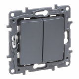 LEGRAND - NILOE SELECTION - ŁĄCZNIK SCHODOWY PODWÓJNY 10 AX STAL - 762302