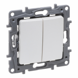 LEGRAND - ŁĄCZNIK SCHODOWY PODWÓJNY ZACISKI AUTOMATYCZNE 10AX PERŁOWY NILOE SELECTION - 762402