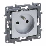 LEGRAND - NILOE SELECTION - GNIAZDO 2P+Z 16 A - 250 V~
(BEZ PRZESŁONY, ZACISKI ŚRUBOWE) ALUMINIUM - 762140
