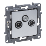 LEGRAND - NILOE SELECTION - GNIAZDO TV-RD-SAT KOŃCOWE DO INSTALACJI TYPU GWIAZDA 1,5 DB ALUMINIUM - 762163