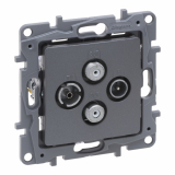 LEGRAND - NILOE SELECTION - GNIAZDO TV-RD-SAT-SAT KOŃCOWE DO INSTALACJI TYPU GWIAZDA 1,5 DB STAL - 762366