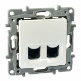 LEGRAND - NILOE SELECTION - GNIAZDO 2 X RJ 45 KAT. 6 UTP PERŁA - 762474