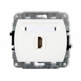KARLIK - TREND: Mechanizm gniazda pojedynczego HDMI biały - HDMI-1