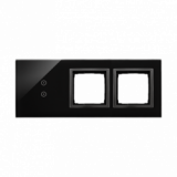 KONTAKT SIMON - Panel dotykowy S54 Touch, 3 moduły, 2 pola dotykowe pionowe + 2 otwory na osprzęty S54, zastygła lawa - DSTR3300/73