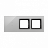 KONTAKT SIMON - Panel dotykowy S54 Touch, 3 moduły, 2 pola dotykowe pionowe + 2 otwory na osprzęty S54, burzowa chmura - DSTR3300/72