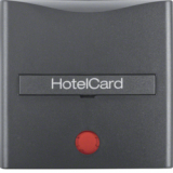 HAGER - ŁĄCZNIK NA KARTĘ HOTELOWĄ-NASADKA Z NADRUKIEM I CZERWONĄ SOCZEWKĄ ANTRACYT B.KWADRAT/B.3/B.7  - 16401606