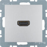 HAGER - GNIAZDO HDMI Z PRZYŁĄCZEM 90° ALU MAT B.KWADRAT/B.7  - 3315431404