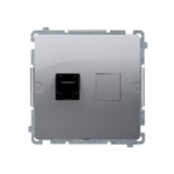 KONTAKT SIMON - GNIAZDO KOMPUTEROWE POJEDYNCZE RJ45 KAT. 5 INOX BASIC - BMF51.02/21